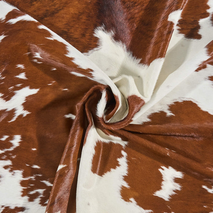 Brazilian Tricolor Cowhide Rug Size 6'6" L x 5'11" W 2655