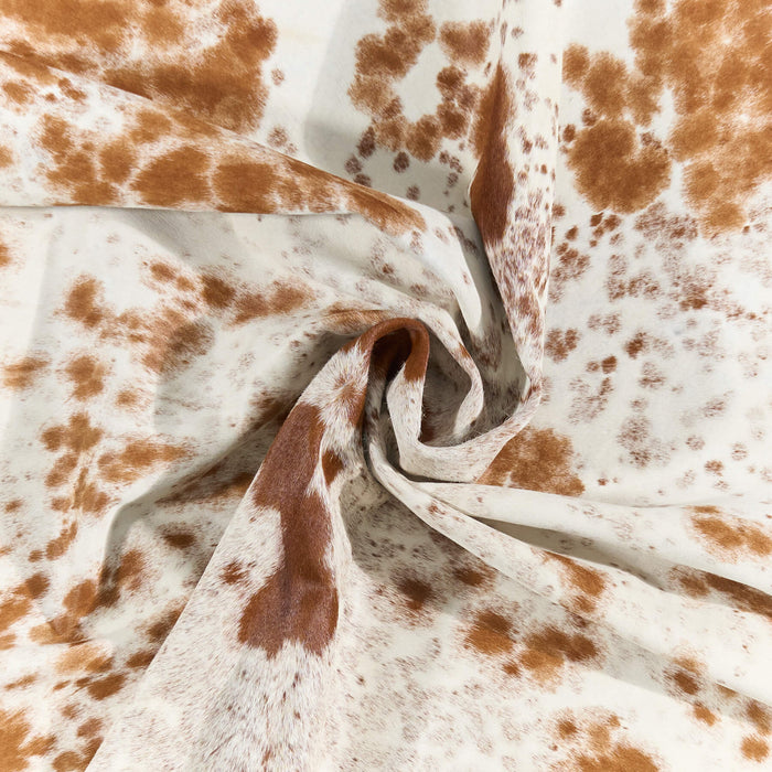 Brazilian Brown Salt and Pepper Cowhide Rug Size 6'9" L x 5'10" W 2662