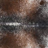 Brazilian Chocolate and White Cowhide Rug Size 6'8" L x 6'0" W 2667