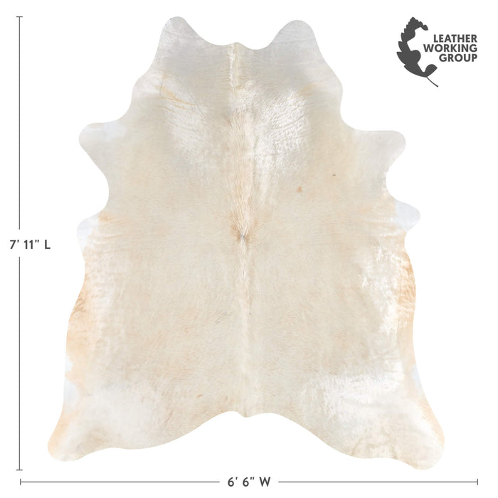 Brazilian Champagne Cowhide Rug Size 7'11" L x 6'6" W 2669