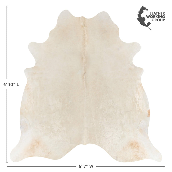 Brazilian Champagne Cowhide Rug Size 6'10" L x 6'7" W 2677