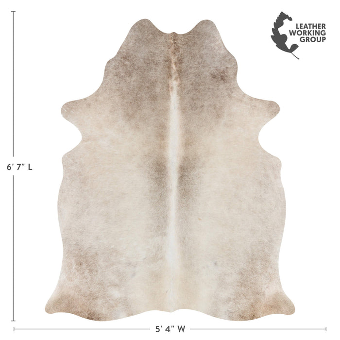 Brazilian Grey Cowhide Rug Size 6'7" L x 5'4" W 2678