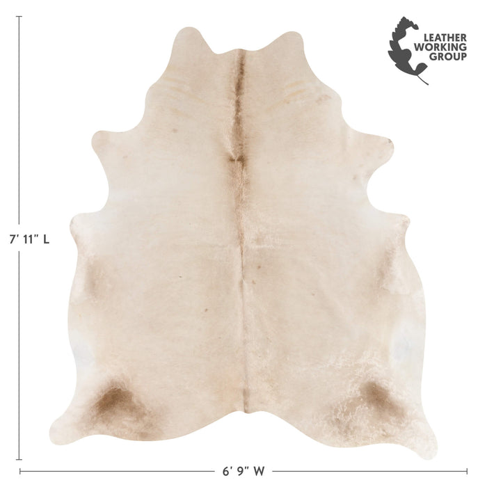 Brazilian Champagne Cowhide Rug Size 7'11" L x 6'9" W 2679