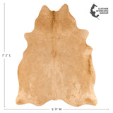Brazilian Beige Cowhide Rug Size 7'2" L x 5'9" W 2686