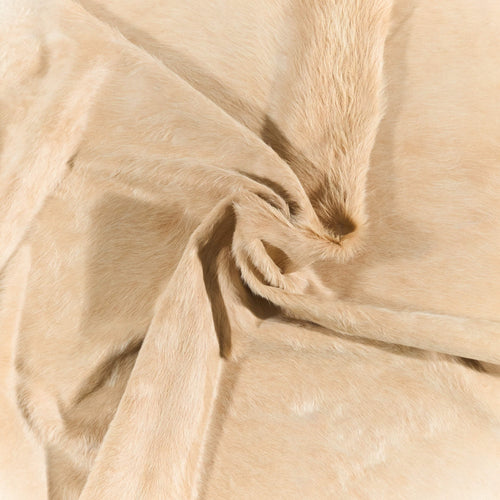 Brazilian Beige Cowhide Rug Size 6'5" L x 6'8" W 2697