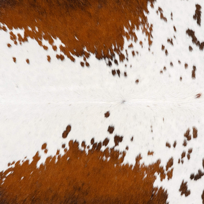Brazilian Chocolate and White Cowhide Rug Size 6'7" L x 5'7" W 2705