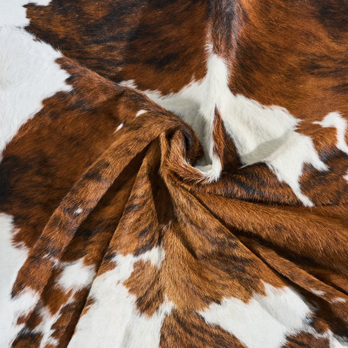 Tricolor Cowhide Rug Size 7'3" L x 6'9" W 2800