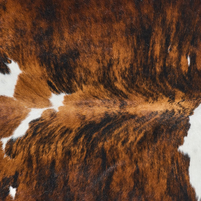 Tricolor Brindle Mix Cowhide Rug Size 7'10" L x 5'5" W 2802