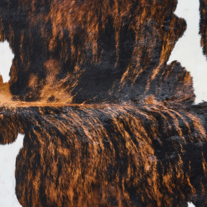Dark Tricolor Cowhide Rug Size 8'9" L x 7'6" W 2809