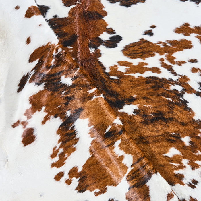 Tricolor Cowhide Rug Size 7'10" L x 6'7" W 2810