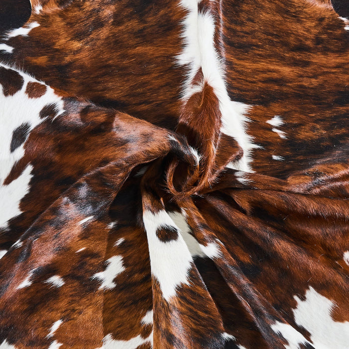 Tricolor Cowhide Rug Size 6'10" L x 6'1" W 2818