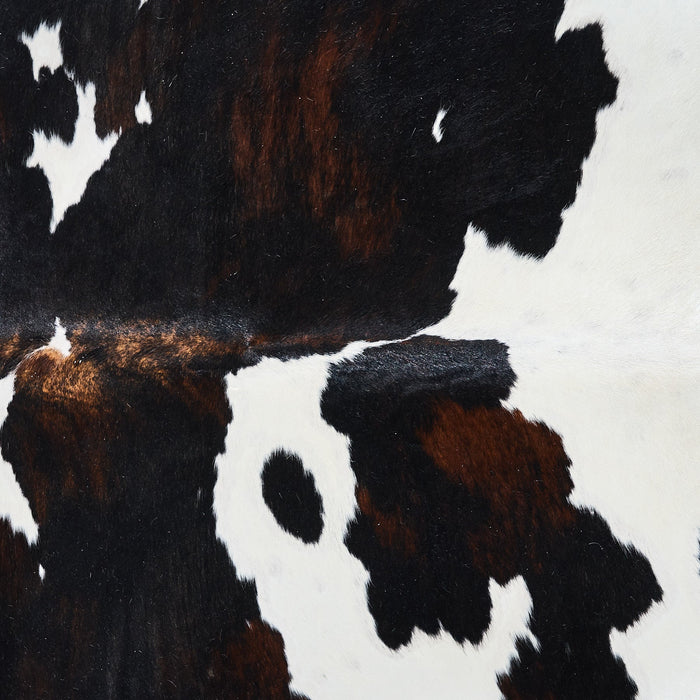 Dark Tricolor Cowhide Rug Size 8'0" L x 6'9" W 2819