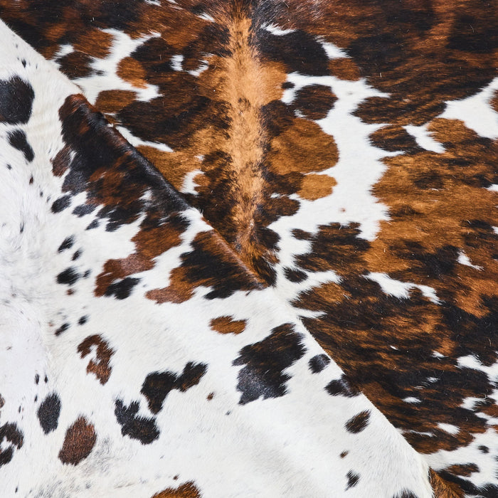 Tricolor Cowhide Rug Size 7'4" L x 6'9" W 2821