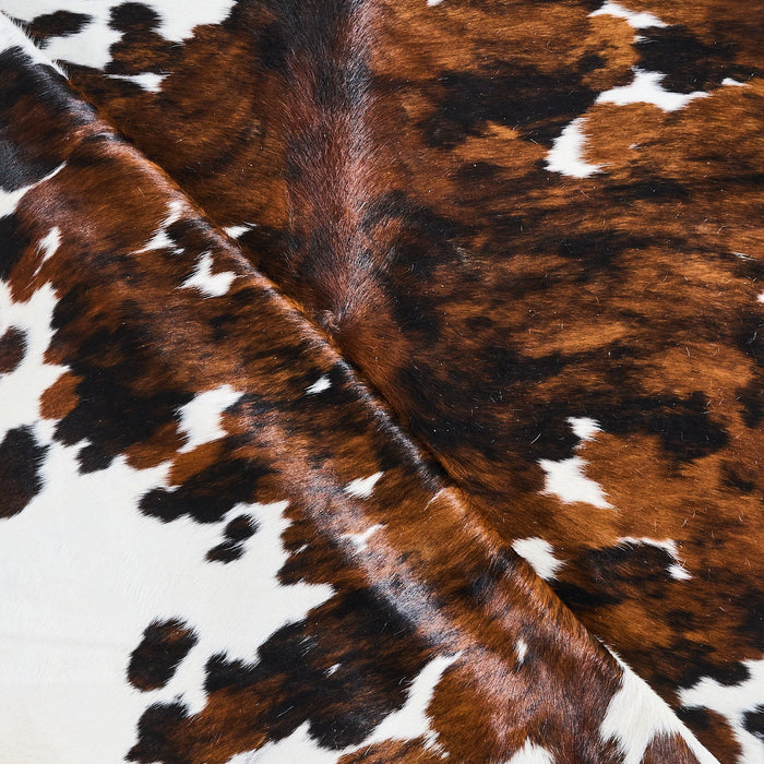 Tricolor Cowhide Rug Size 7'7" L x 6'7" W 2823