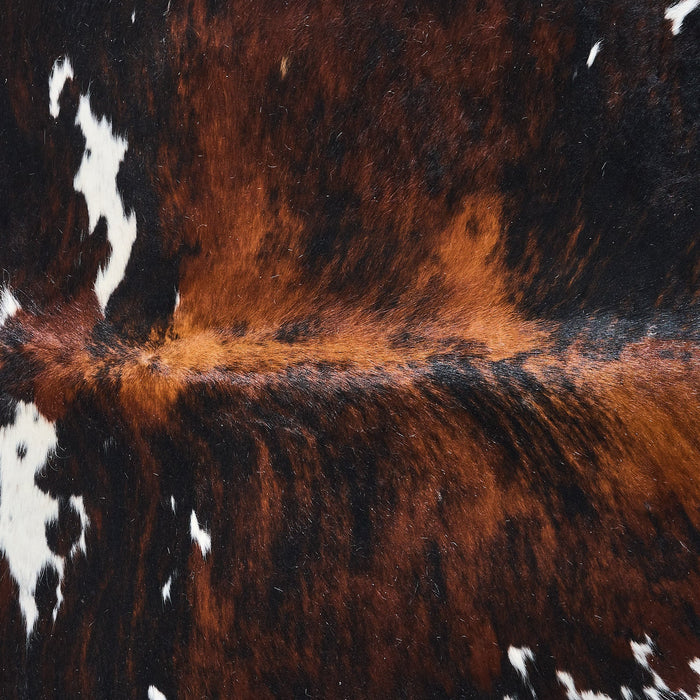 Dark Tricolor Cowhide Rug Size 7'5" L x 6'9" W 2826