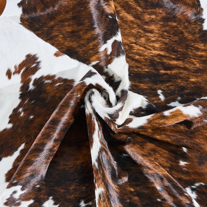Tricolor Cowhide Rug Size 7'7" L x 7'1" W 2833