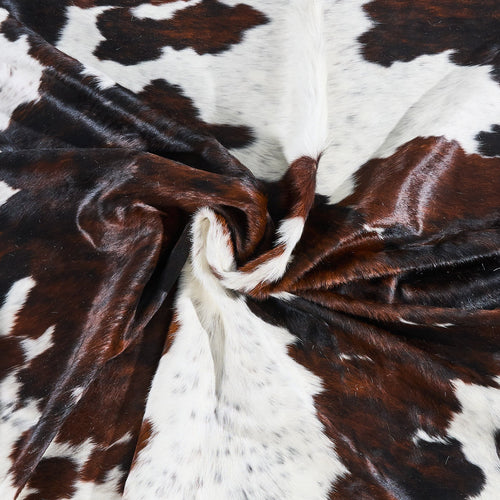 Tricolor Cowhide Rug Size 7'11" L x 6'10" W 2850