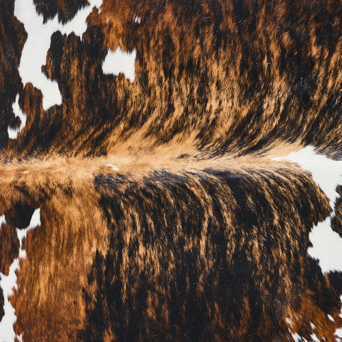 Dark Tricolor Cowhide Rug Size 7'5" L x 6'9" W 2852