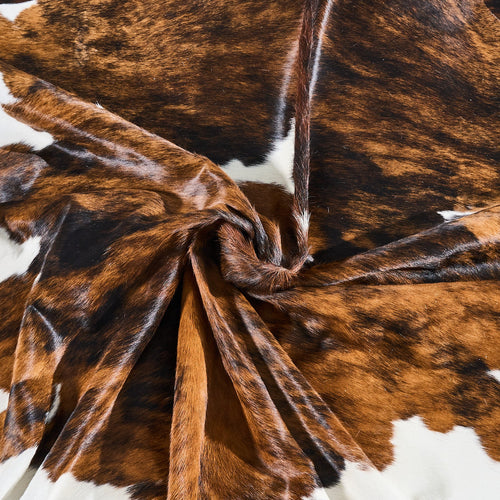 Tricolor Cowhide Rug Size 7'11" L x 6'5" W 2857