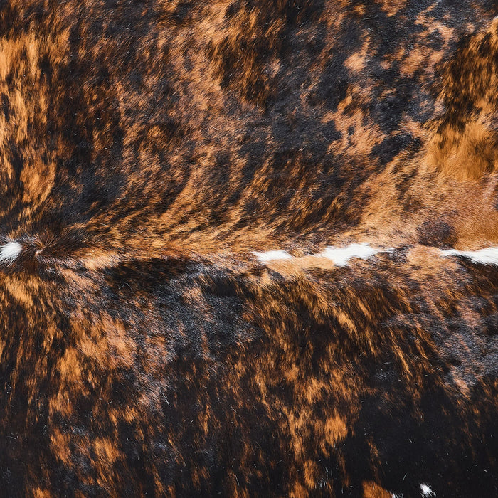 Dark Tricolor Cowhide Rug Size 7'9" L x 5'10" W 2858