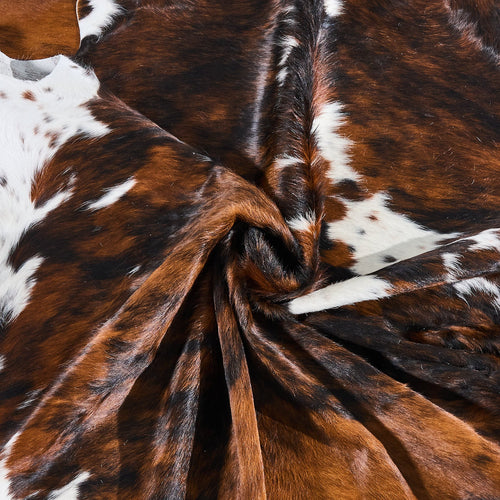 Tricolor Cowhide Rug Size 6'6" L x 6'3" W 2859