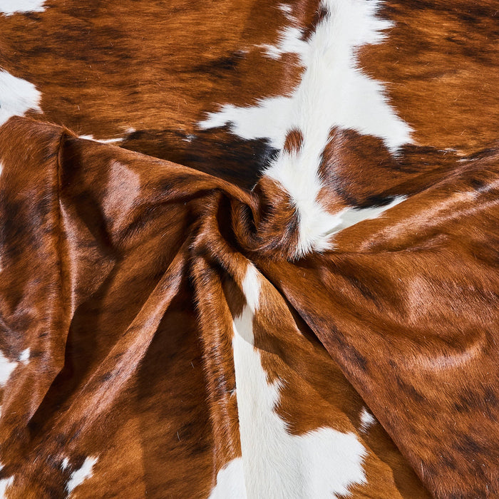 Tricolor Cowhide Rug Size 7'4" L x 6'8" W 2866