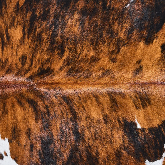 Tricolor Brindle Mix Cowhide Rug Size 8'1" L x 7'3" W 2867