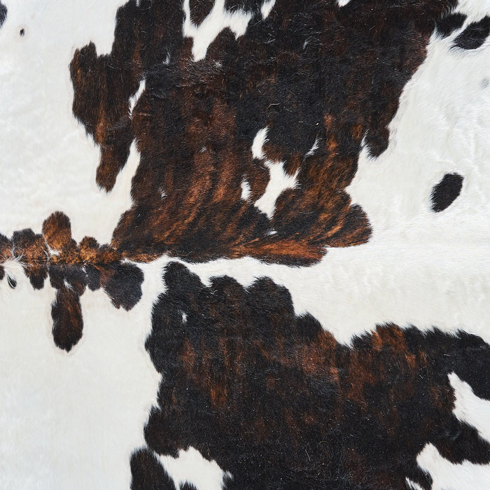 Dark Tricolor Cowhide Rug Size 8'10" L x 7'6" W 2869