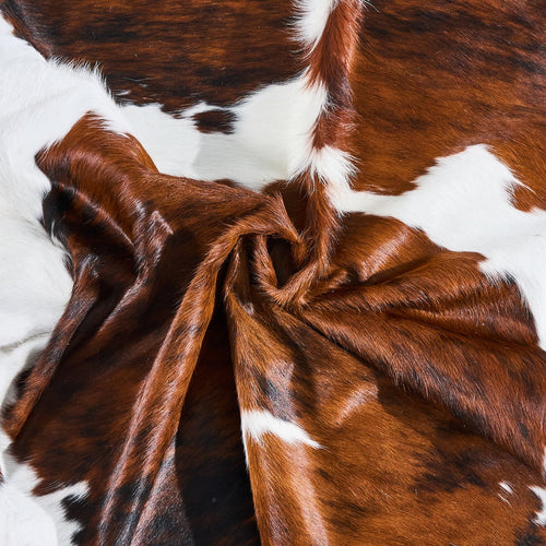 Tricolor Cowhide Rug Size 7'2" L x 6'5" W 2881