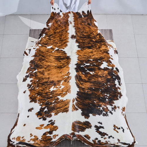 Tricolor Cowhide Rug Size 8'6" L x 6'6" W 2887