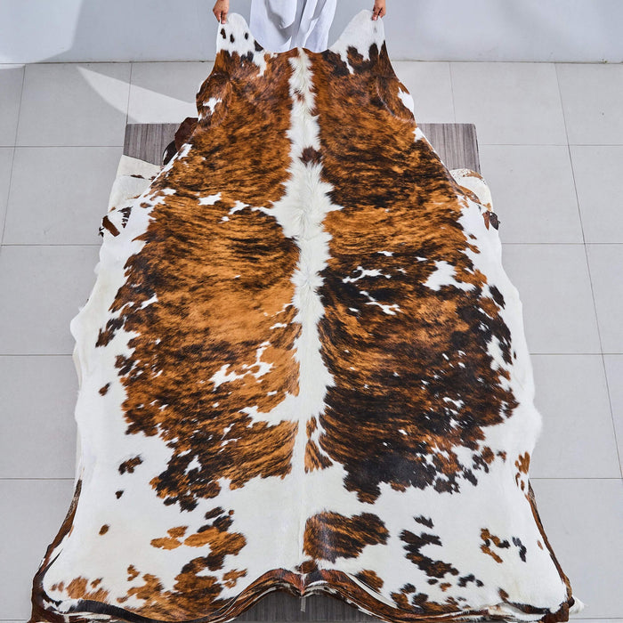 Tricolor Cowhide Rug Size 8'6" L x 6'6" W 2887