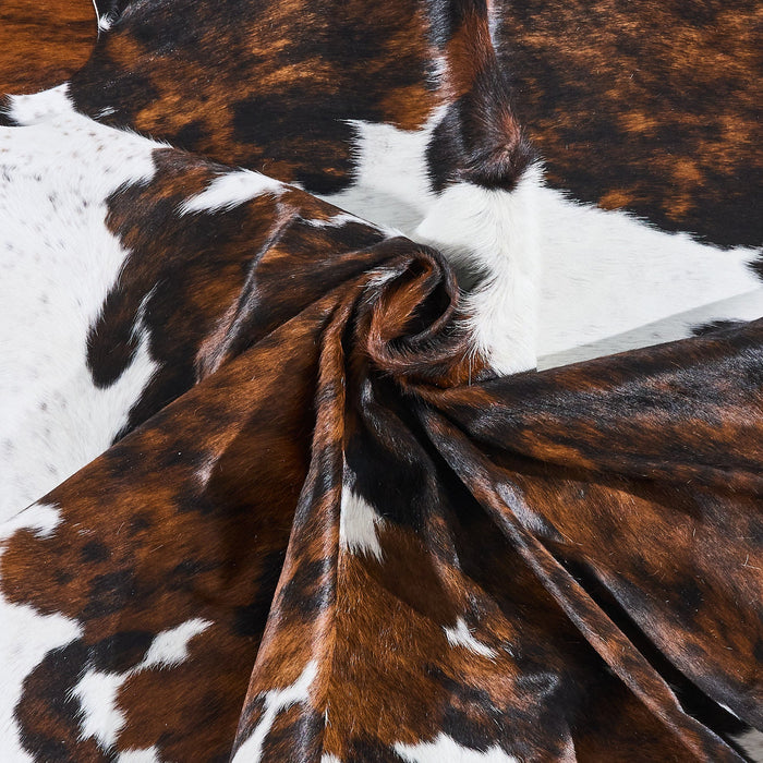 Tricolor Cowhide Rug Size 6'9" L x 5'11" W 2892