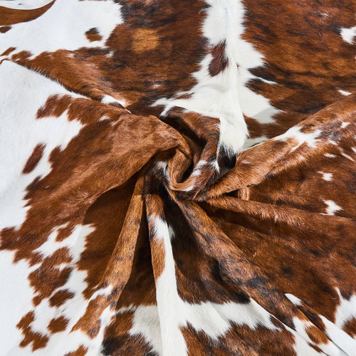 Tricolor Cowhide Rug Size 7'10" L x 6'8" W 2898