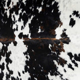 Dark Tricolor Cowhide Rug Size 7'3" L x 6'10" W 2900