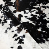 Dark Tricolor Cowhide Rug Size 7'3" L x 6'10" W 2900