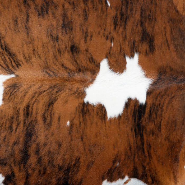 Tricolor Brindle Mix Cowhide Rug Size 6'7" L x 6'2" W 2904