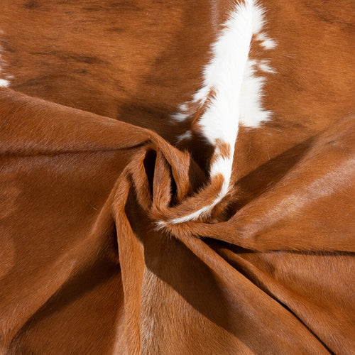Tricolor Brindle Mix Cowhide Rug Size 7'1" L x 6'2" W 2905