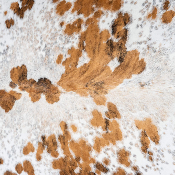 White Tricolor Cowhide Rug Size 8'0" L x 7'3" W 2911