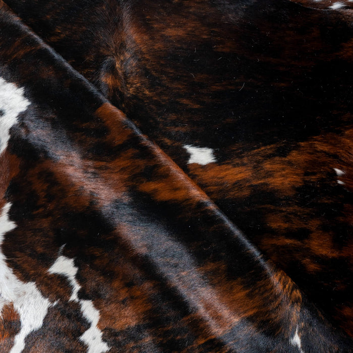 Dark Tricolor Cowhide Rug Size 7'0" L x 6'5" W 2916