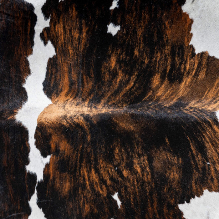 Dark Tricolor Cowhide Rug Size 7'5" L x 6'2" W 2926