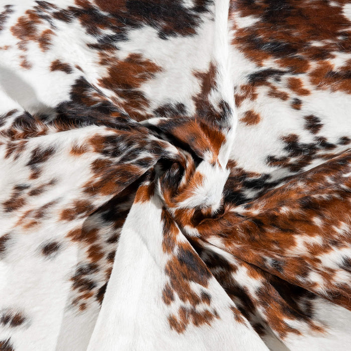 Tricolor Cowhide Rug Size 7'7" L x 6'10" W 2929