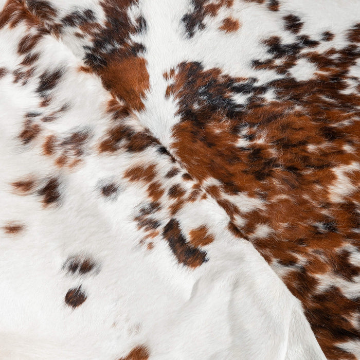 Tricolor Cowhide Rug Size 7'7" L x 6'10" W 2929