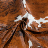 Tricolor Brindle Mix Cowhide Rug Size 7'2" L x 6'9" W 2931