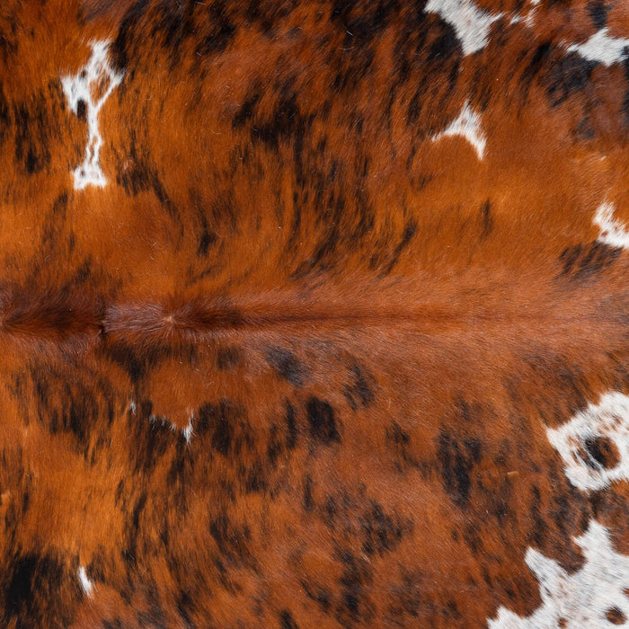 Tricolor Brindle Mix Cowhide Rug Size 7'8" L x 5'10" W 2937