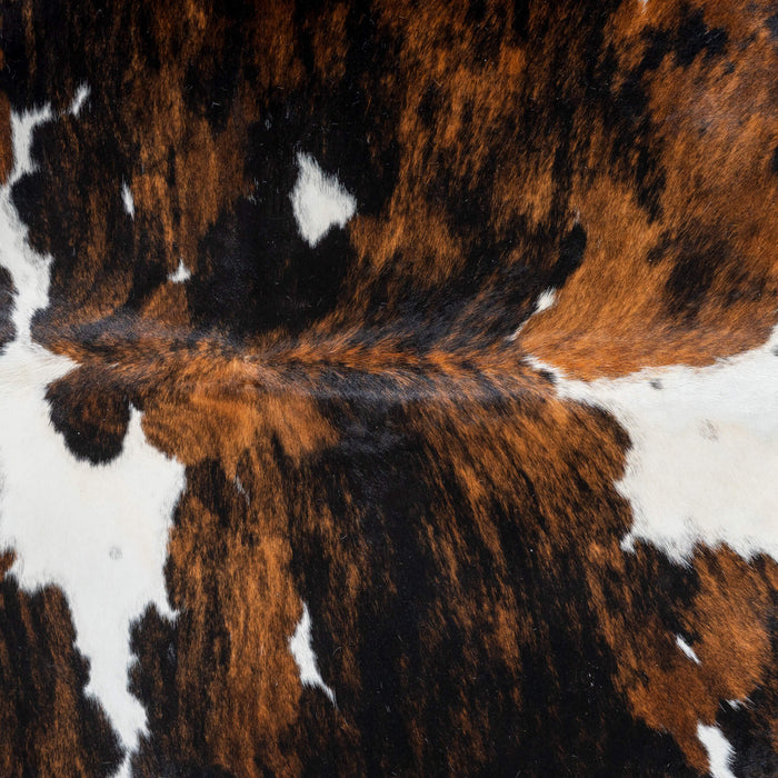 Dark Tricolor Cowhide Rug Size 7'9" L x 6'11" W 2938