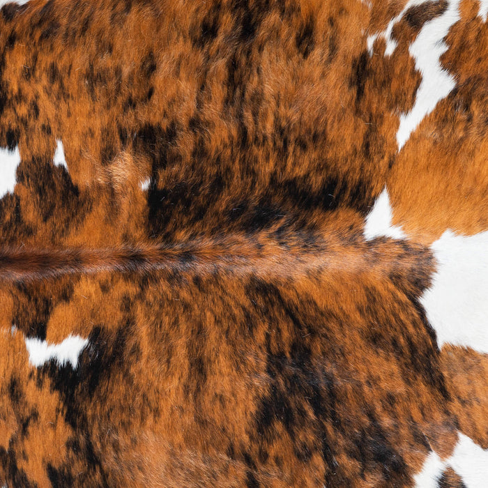 Tricolor Brindle Mix Cowhide Rug Size 6'10" L x 6'6" W 2947