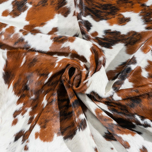 Tricolor Cowhide Rug Size 7'7" L x 6'9" W 2948