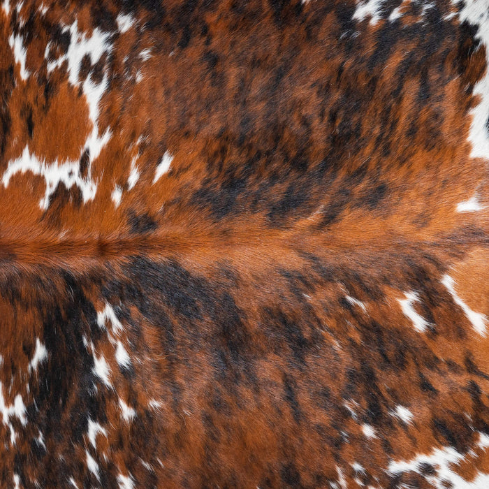 Tricolor Brindle Mix Cowhide Rug Size 6'9" L x 6'5" W 2952