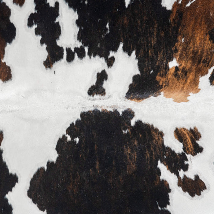 Dark Tricolor Cowhide Rug Size 7'5" L x 6'4" W 2956