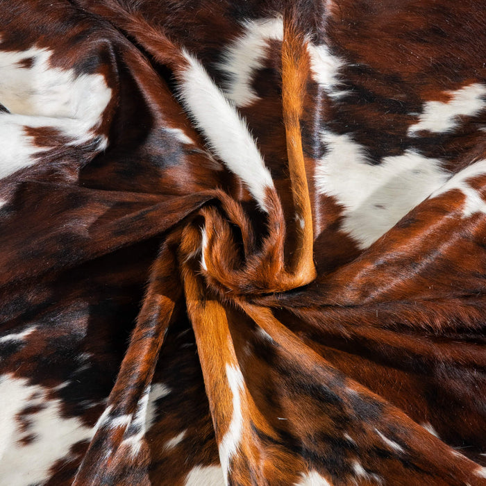Tricolor Cowhide Rug Size 7'3" L x 6'1" W 2959